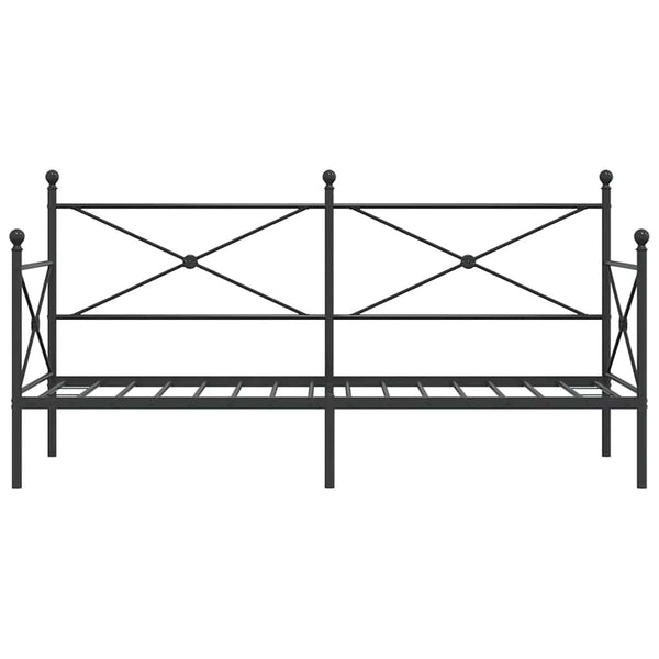Musta päiväsänky Giurgean 75x190cm (ilman patjaa teräs)