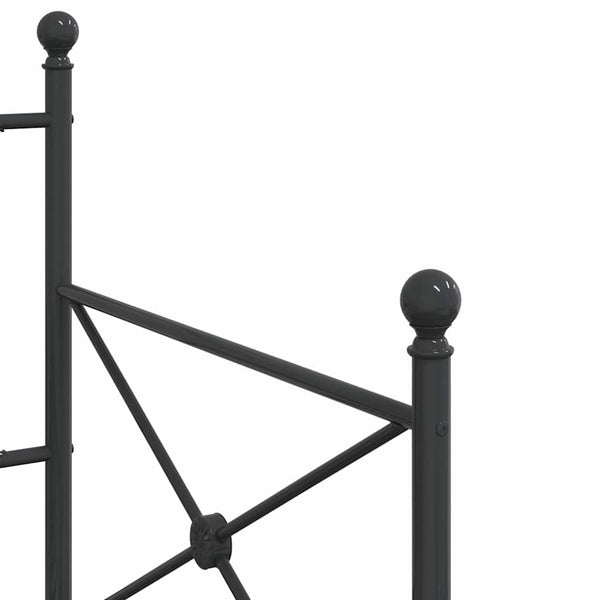 Musta päiväsänky Giurgean 75x190cm (ilman patjaa teräs)