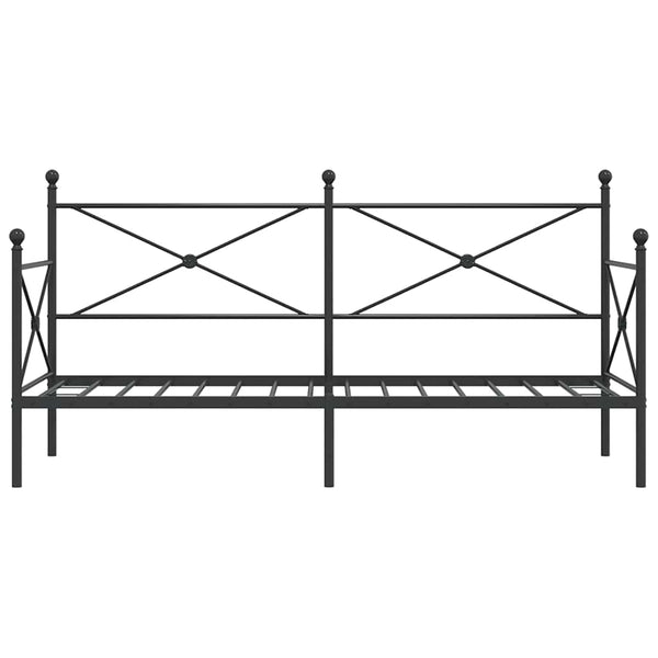 Musta päiväsänky Giurgean 90x190cm (ilman patjaa teräs)