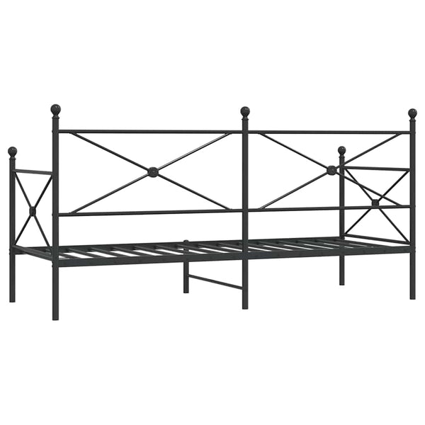 Musta päiväsänky Giurgean 90x190cm (ilman patjaa teräs)