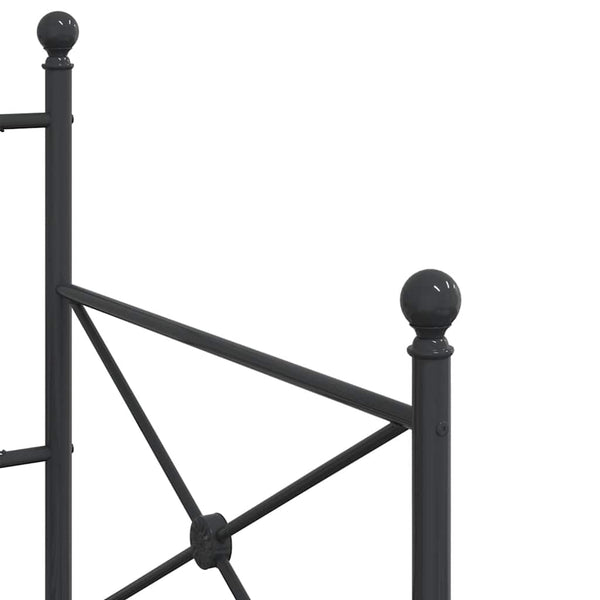 Musta päiväsänky Giurgean 90x200cm (ilman patjaa teräs)