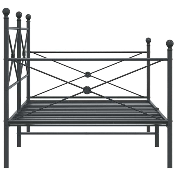 Musta päiväsänky Giurgean 100x190cm (ilman patjaa teräs)