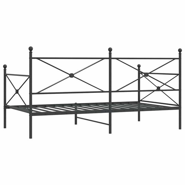 Musta päiväsänky Giurgean 100x190cm (ilman patjaa teräs)
