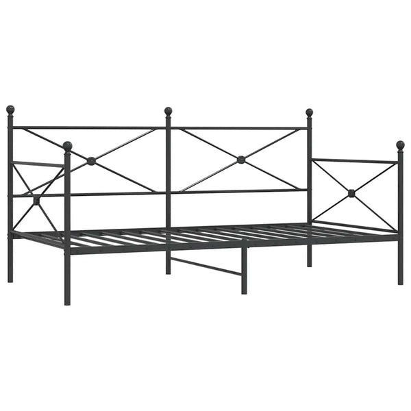 Musta päiväsänky Giurgean 100x200cm (ilman patjaa, teräs)