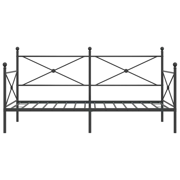 Musta päiväsänky Giurgean 100x200cm (ilman patjaa, teräs)