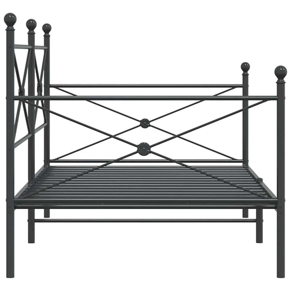 Musta päiväsänky Giurgean 100x200cm (ilman patjaa, teräs)