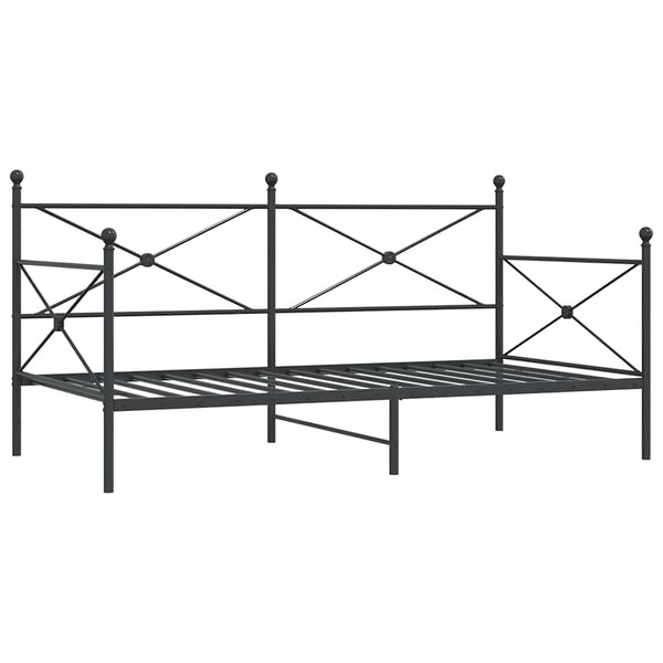 Musta päiväsänky Giurgean 107x203cm (ilman patjaa teräs)