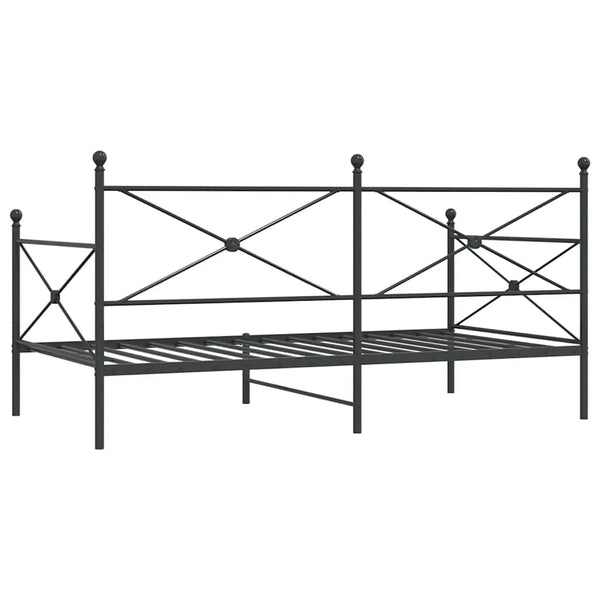 Musta päiväsänky Giurgean 107x203cm (ilman patjaa teräs)