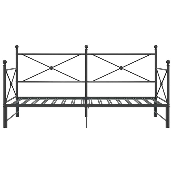 Musta sohvasänky Giurgean 100x200cm (ilman patjaa teräs)
