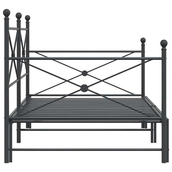 Musta sohvasänky Giurgean 107x203cm (ilman patjaa, teräs)