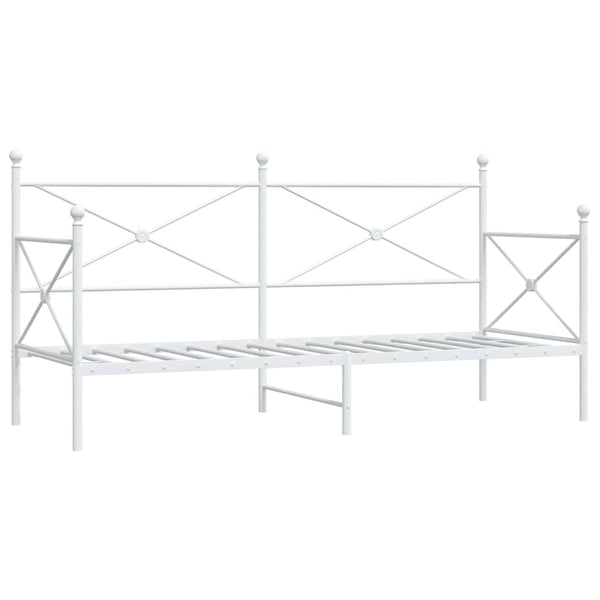 Valkoinen päiväsänky ilman patjaa Giurgean 75x190cm (teräs)