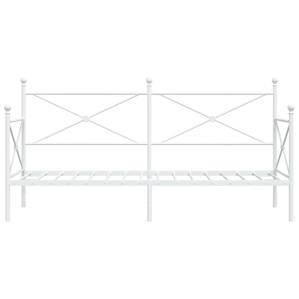Valkoinen päiväsänky ilman patjaa Giurgean 75x190cm (teräs)