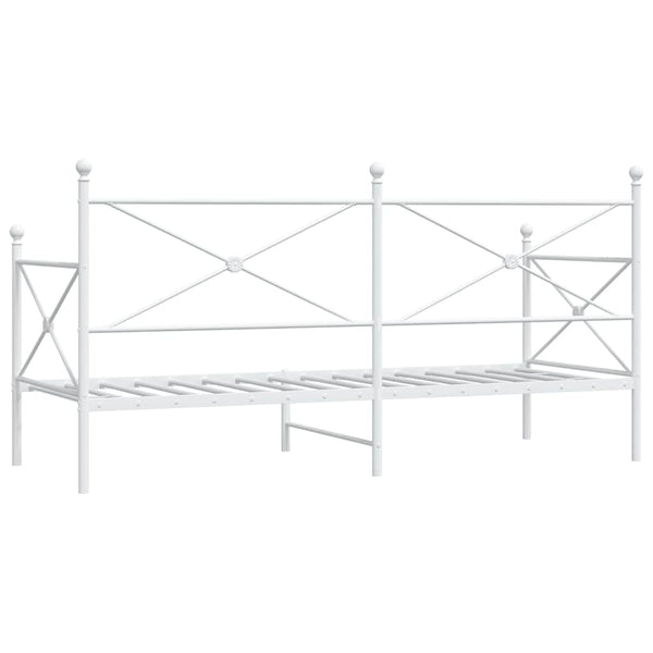 Valkoinen päiväsänky ilman patjaa Giurgean 75x190cm (teräs)