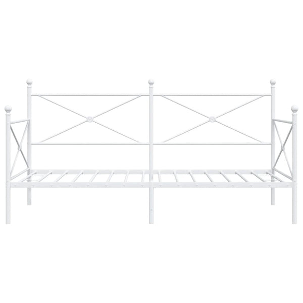 Valkoinen päiväsänky ilman patjaa Giurgean 100x200cm (teräs)