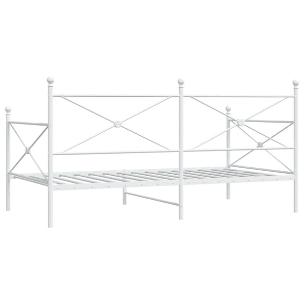 Valkoinen päiväsänky ilman patjaa Giurgean 100x200cm (teräs)