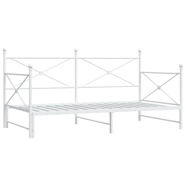 Valkoinen leposohva ilman patjaa Giurgean 100x190cm (teräs)