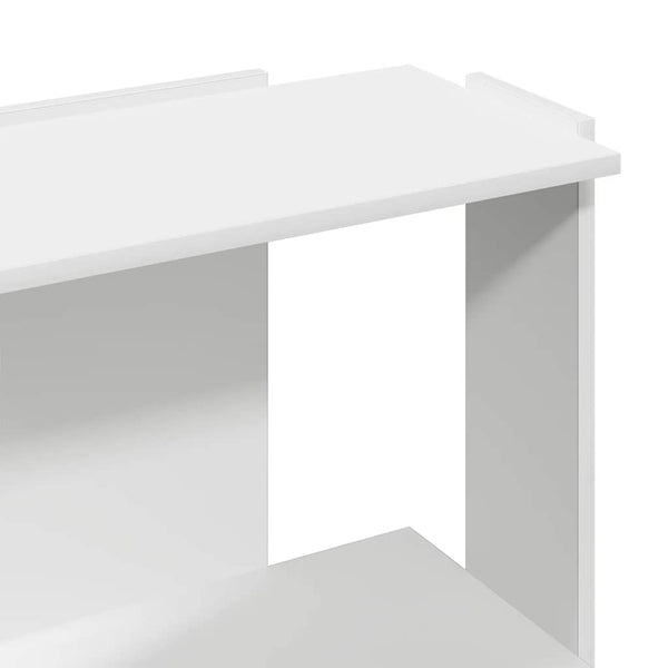 Valkoinen kirjahylly Cero 60x30x80cm (3-kerroksinen engineered wood)