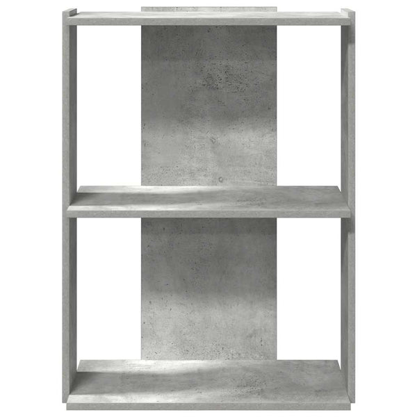 Betoniharmaa kirjahylly Cero 60x30x80cm (3-kerroksinen, puinen)