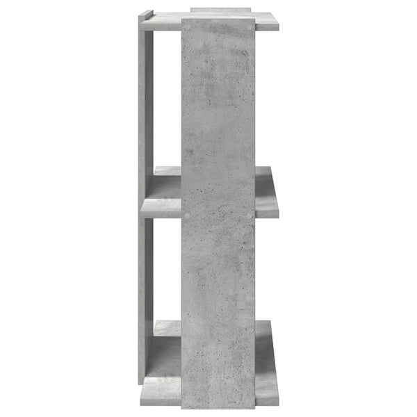 Betoniharmaa kirjahylly Cero 60x30x80cm (3-kerroksinen, puinen)