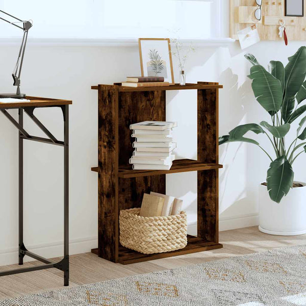 Savustettu tammi kirjahylly Cero 3-kerroksinen (puinen)