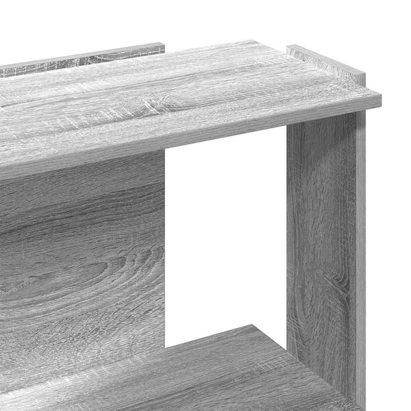 Harmaa kirjahylly Cero 3-kerroksinen (sonoma suunniteltu puu)