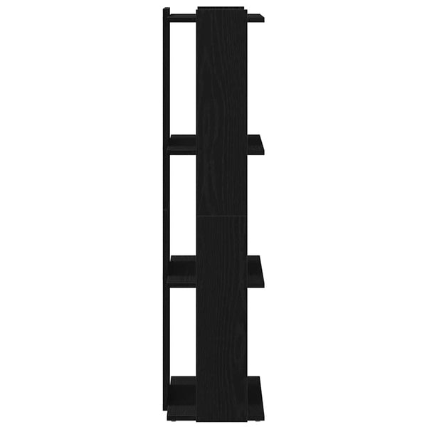 Musta kirjahylly Cero 60x30x120cm (3-tasoinen puinen)