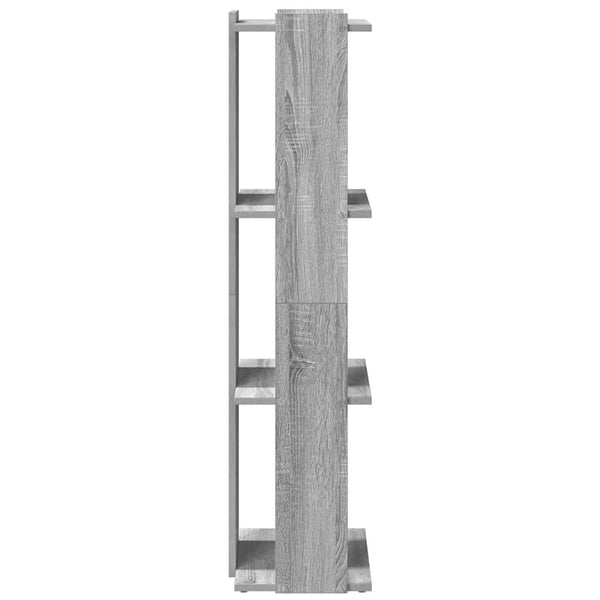 Harmaa kirjahylly Cero 3-kerroksinen (sonoma suunniteltu puu)