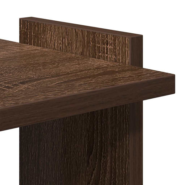 Ruskea tammi kirjahylly Cero 60x30x120cm (3-tasoinen, puinen)