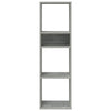Betoninharmaa kirjahylly Pohonie 34x31x112cm (lastulevy)