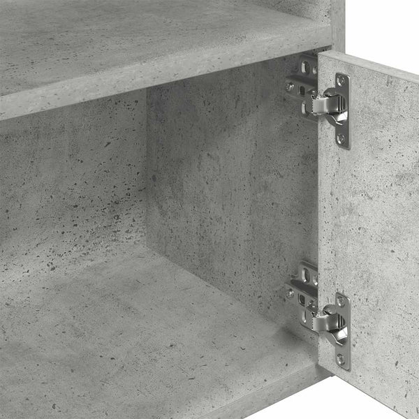 Betoninharmaa kirjahylly Slobodanca 31x24x127cm (puinen)