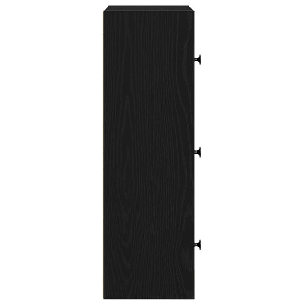 Musta kirjahylly Kinsey 40x24x77cm (tammi, puinen)