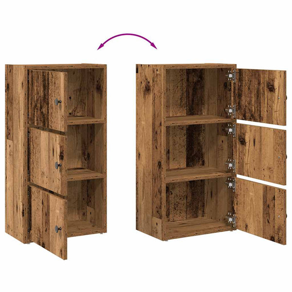 Vanha puu kirjahylly Kinsey 40x24x77cm (puinen)