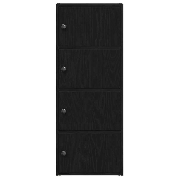 Musta kirjahylly Kinsey 40x24x102cm (tammi, puinen)