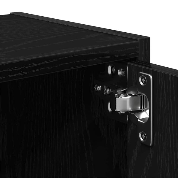 Musta kirjahylly Kinsey 40x24x102cm (tammi, puinen)