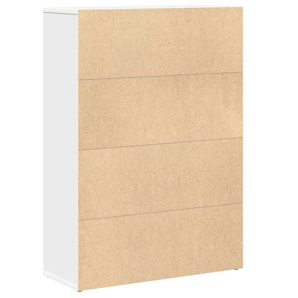 Kirjahylly valkoinen 60x24x85 cm tekninen puu