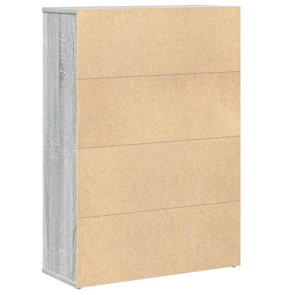 Harmaa kirjahylly Sebastita 60x24x85cm (puinen)