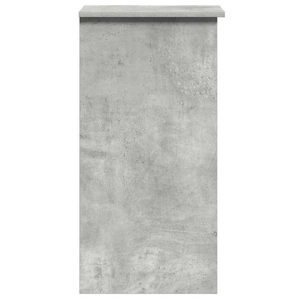 Betoninharmaa työpöytä hyllyillä Pazara 84x40x78cm (lastulevy)