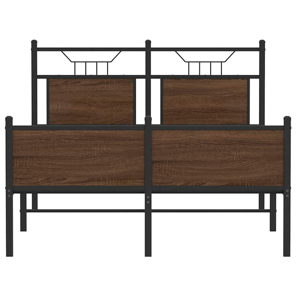 Ruskea tammi sängynrunko ilman patjaa Trufasu 120x190cm (puinen)