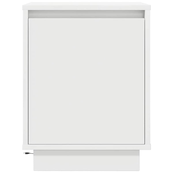 Valkoinen yöpöytäkaapit led-valoilla Melenia 38x34x50cm (2 kpl)