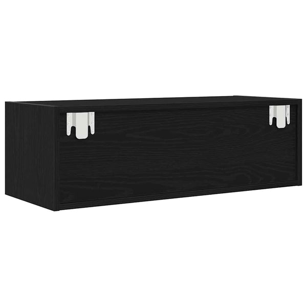 Musta tammi tv-tasot Kolla 80x31x25,5cm (2 kpl puinen)
