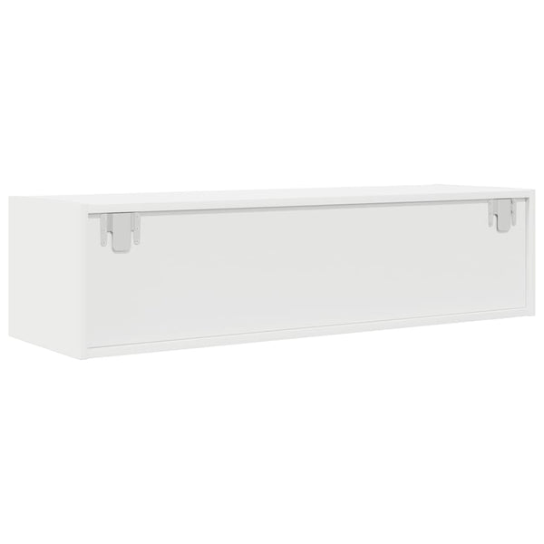 Valkoinen tv-seinäkaapit Kolla 100x31x25,5cm (2 kpl puinen)