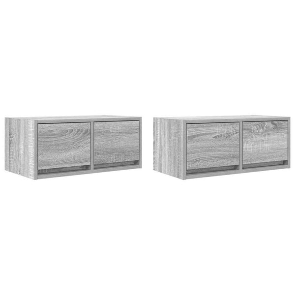 Harmaa tv-seinäkaapit Horton 60x31x25,5cm (2 kpl, sonoma, puinen)