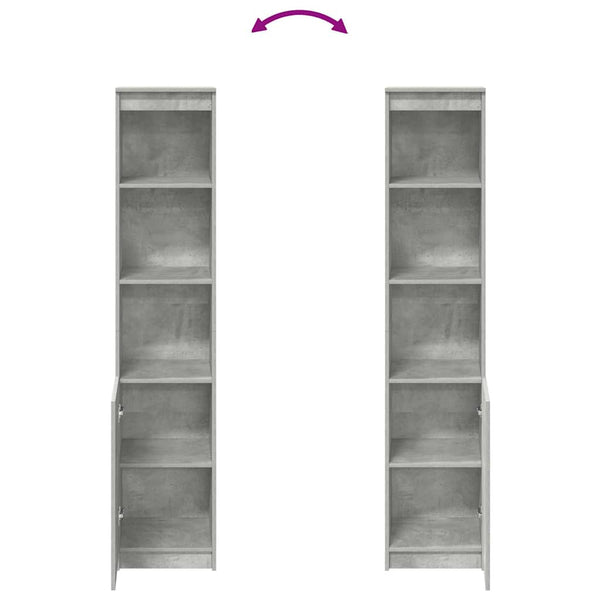 Betoninharmaa kaappi Haden 37,5x35x180cm (puinen)