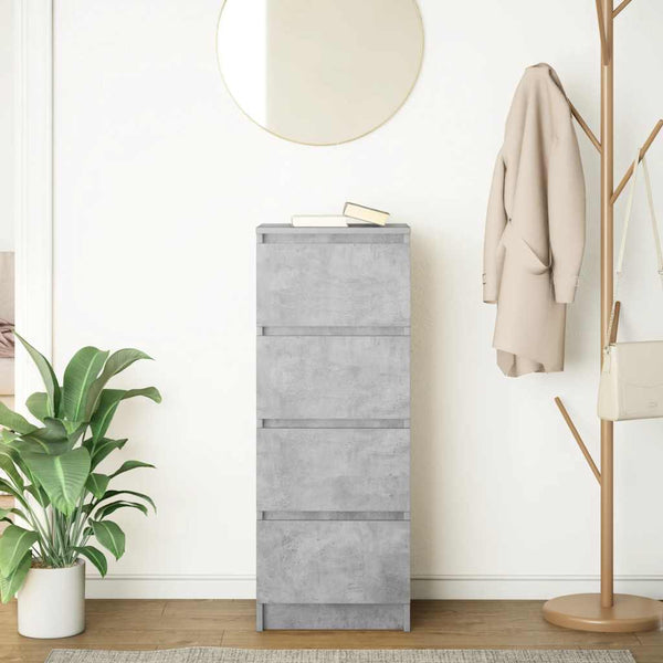 Betoninharmaa senkki Birdella 37,5x35x99cm (puinen)