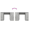 Betoninharmaa työpöytä Gustie 120x42x76cm (puinen)