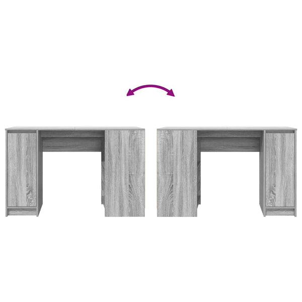 Harmaa työpöytä Gustie 120x42x76cm (puinen)