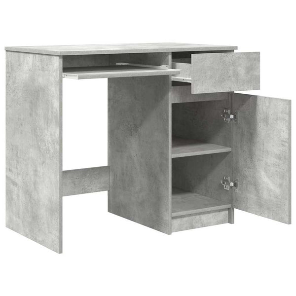 Betoninharmaa työpöytä Tirpu 86x49x76cm (puinen)