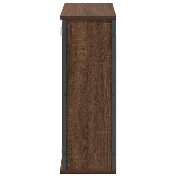 Ruskea tammi kylpyhuoneen seinäkaappi peilillä Hairia 60x21x60cm