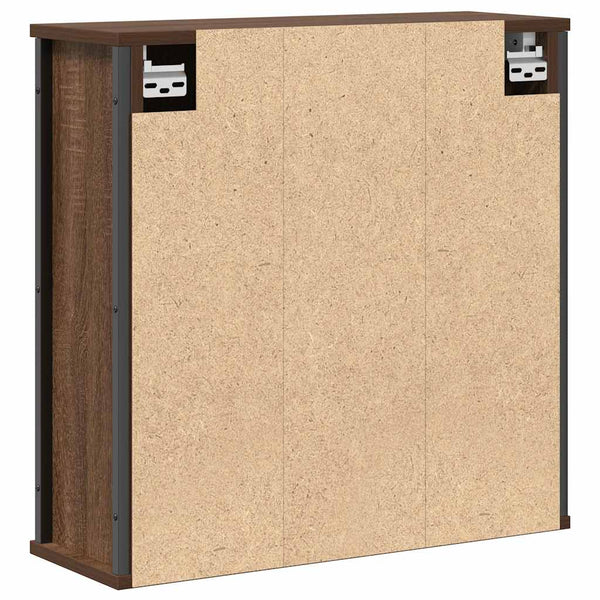 Ruskea tammi kylpyhuoneen seinäkaappi peilillä Hairia 60x21x60cm