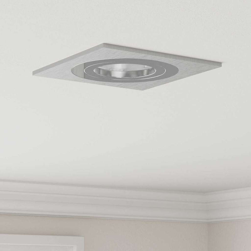 Kohdevalo 6 kpl Hopea 9 x 9 x 2 cm Alumiini